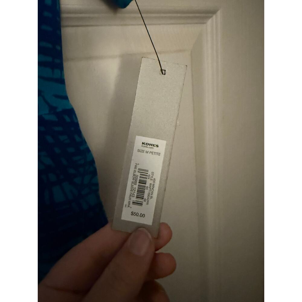 Blue Dress By Apt 9 Size Petite Medium - Picture 5 of 9